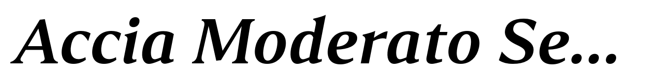 Accia Moderato Semi Bold Italic